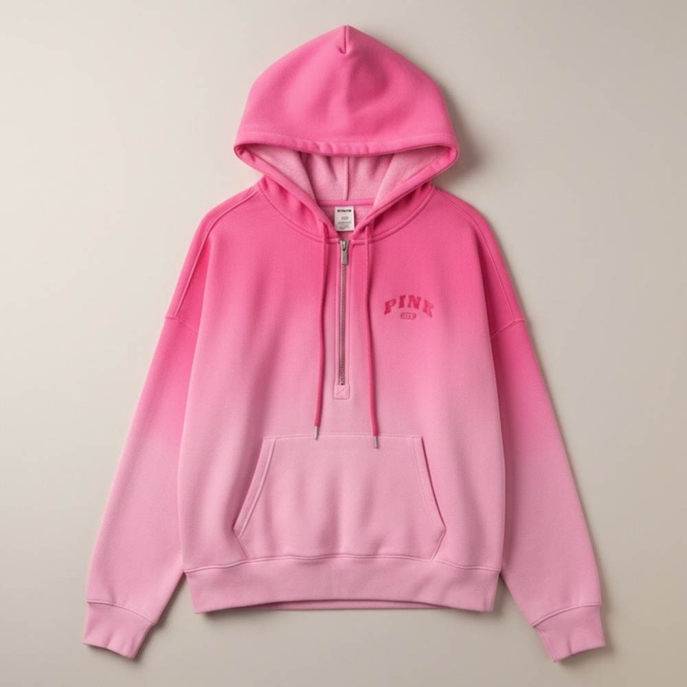 Victoria's Secret PINK Ombre Pink Hooded Pullover